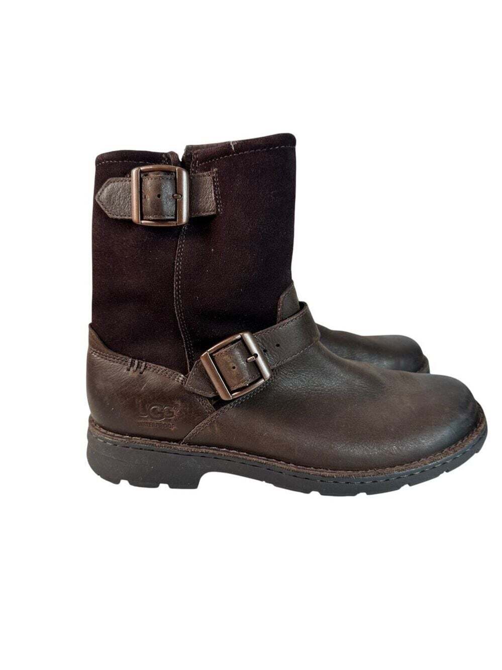 UGG Messner Biker Pull On Boots 1007797 Mens Size 7.5 Moto Winter Sherpa Lined